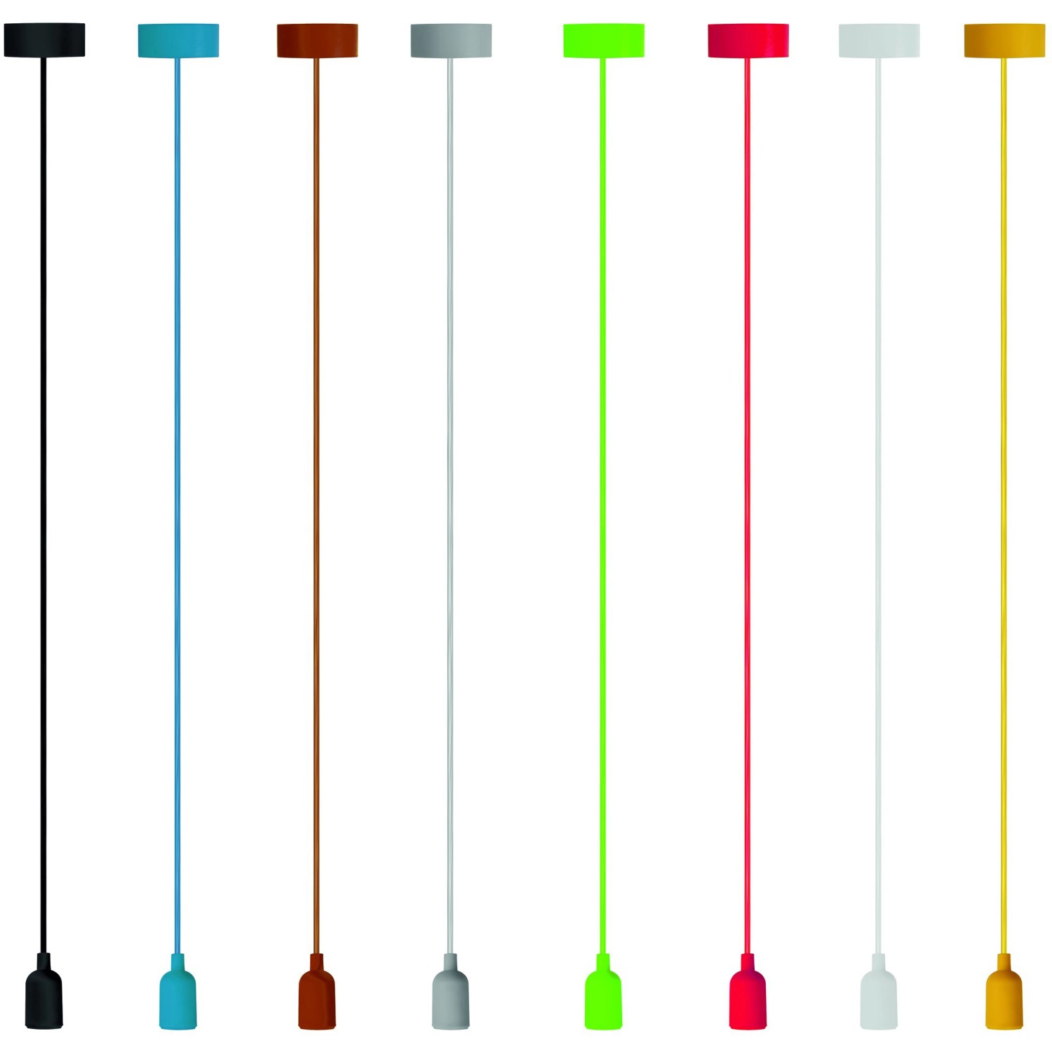 Lampen-Textilkabel mit Fassung in verschiedenen Farben. Lampenkabel für DIY-Lampen.
