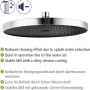 Wenko Duschsystem Softwater Chrom: Regenduschkopf mit feinen Düsen und Chrom-Ummantelung.