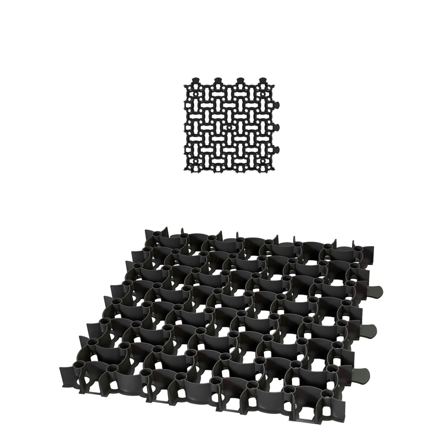 BigDean Rasengitter Kunststoff 1 Stück A 50x50x4cm 16 T Qm Belastbar Befahrbar Paddockplatten In Schwarz
