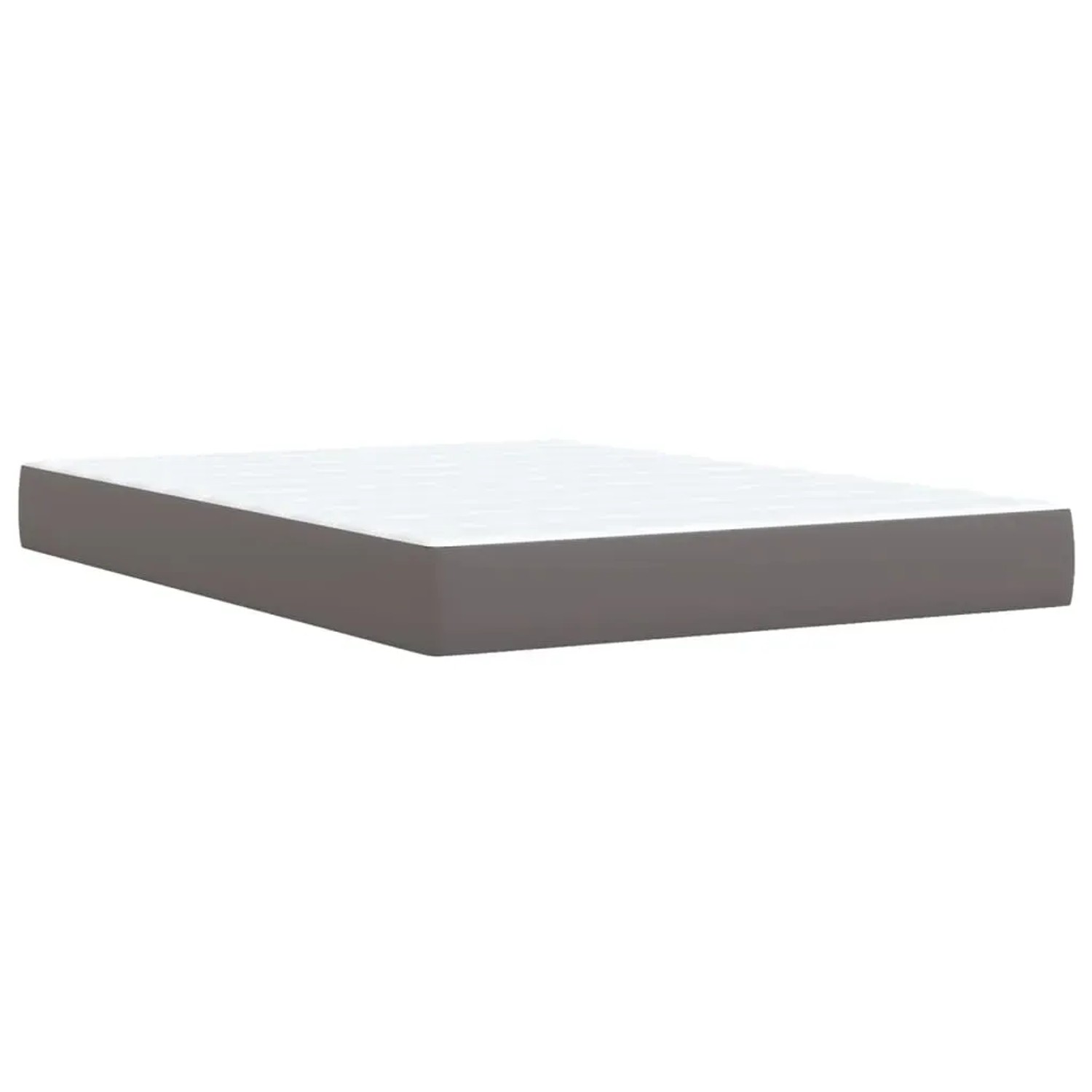 Graue 140x200 cm Boxspringbett-Matratze mit Kunstlederbezug.