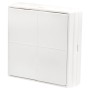 Weißer Shelly Vierfachschalter BLU Wall Switch 4 für Hausautomation.