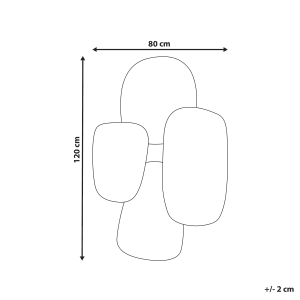 Beliani Wandspiegel VOUZON Silber Schwarz 2x80x120