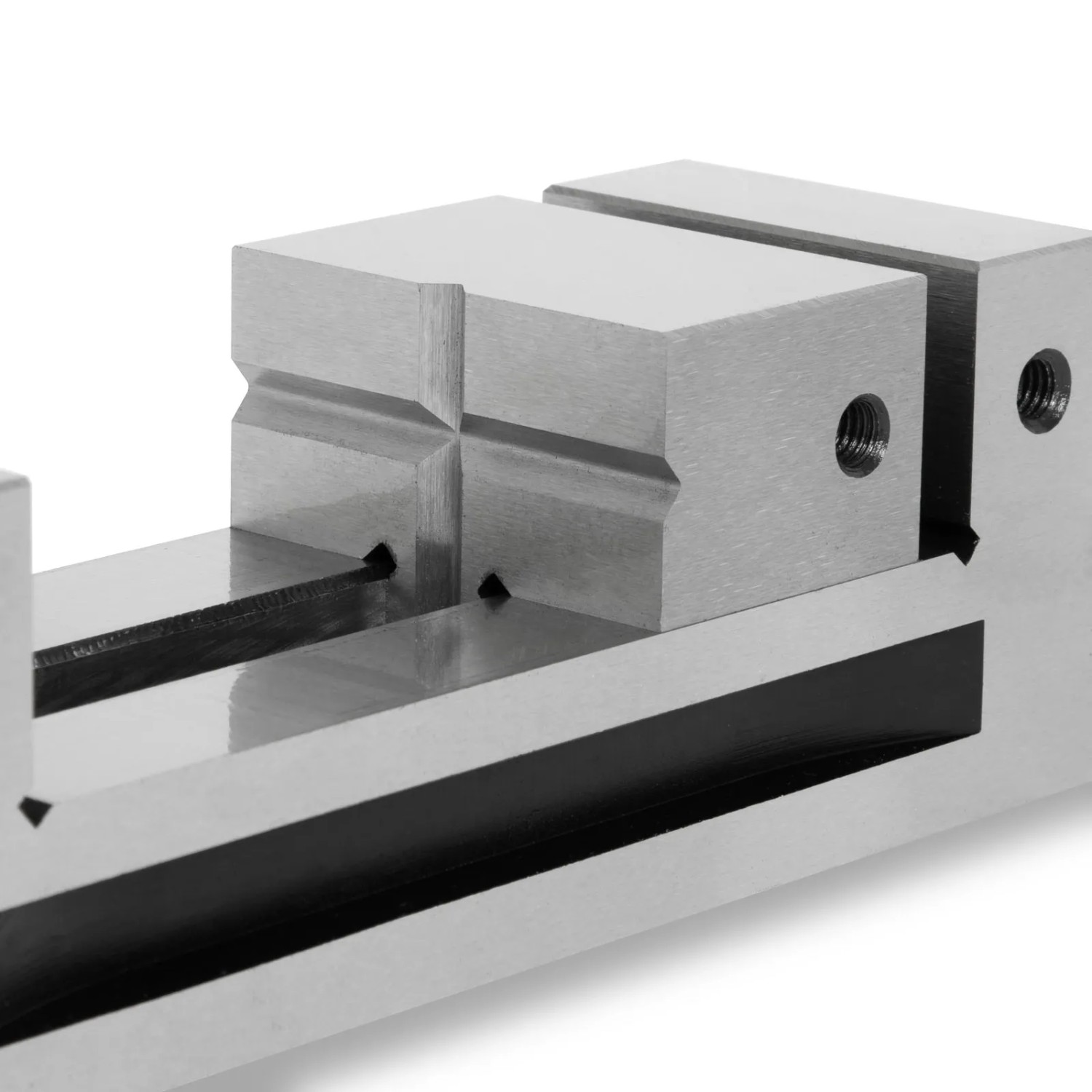 EBERTH Präzisionsschraubstock, 50mm Backen, Spannweite 65mm, für präzise Werkstücke.