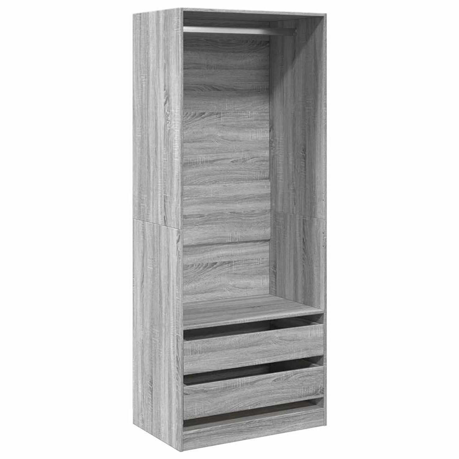vidaXL Kleiderschrank Grau Sonoma 80x50x200 cm Holzwerkstoff 3307752 günstig online kaufen
