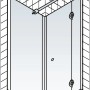 Schulte ExpressPlus Drehtür mit Seitenwand, 89,2x91,2cm, Anschlag rechts. Duschtür mit Chrom-Optik.