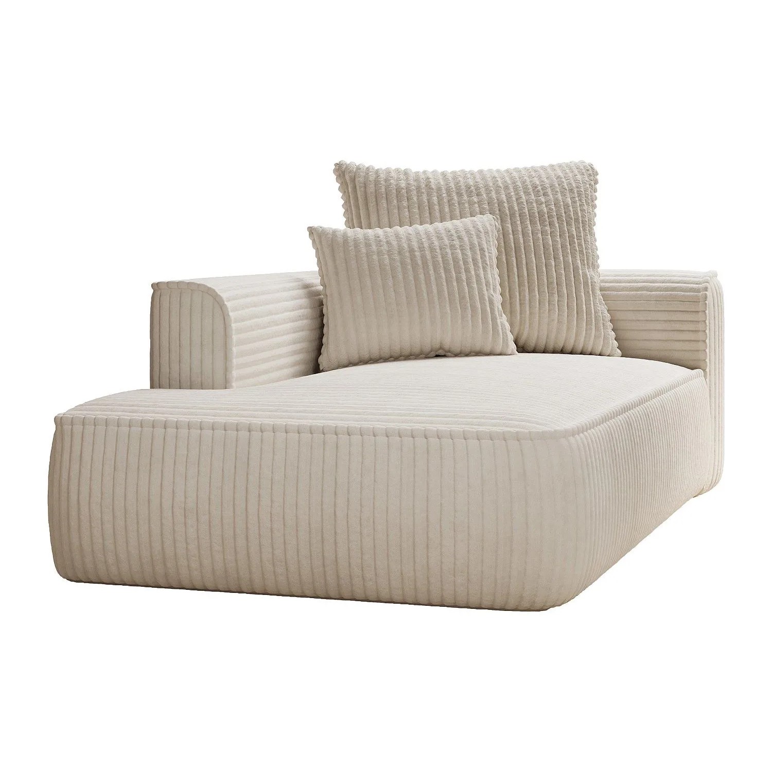 Vente-unique Recamiere Ohne Schlaffunktion Pineta Beige 180 cm