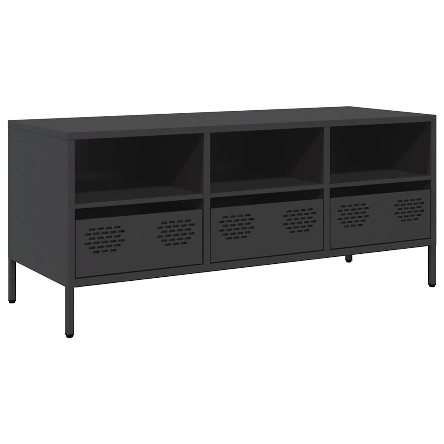 vidaXL TV-Schrank Schwarz 101,5x39x43,5 cm Kaltgewalzter Stahl 851322 günstig online kaufen