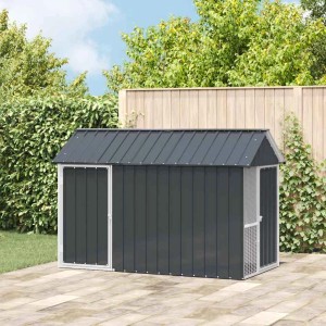 vidaXL Vogelkäfig Anthrazit 215 x 112 x 141 cm Verzinkter Stahl 4100923