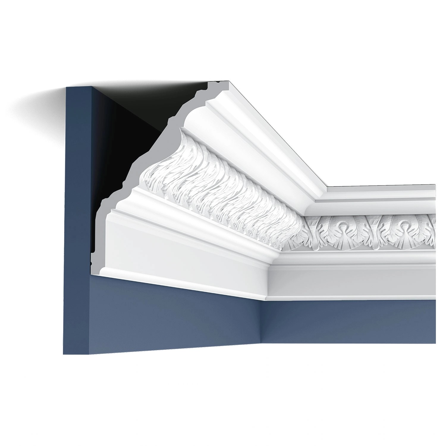 ORAC DECOR C219 LUXXUS Eckleiste Deckenleiste Stuckleiste Dekor Zierleiste 2 m 200 cm x 17,6 cm x 13 cm Weiß