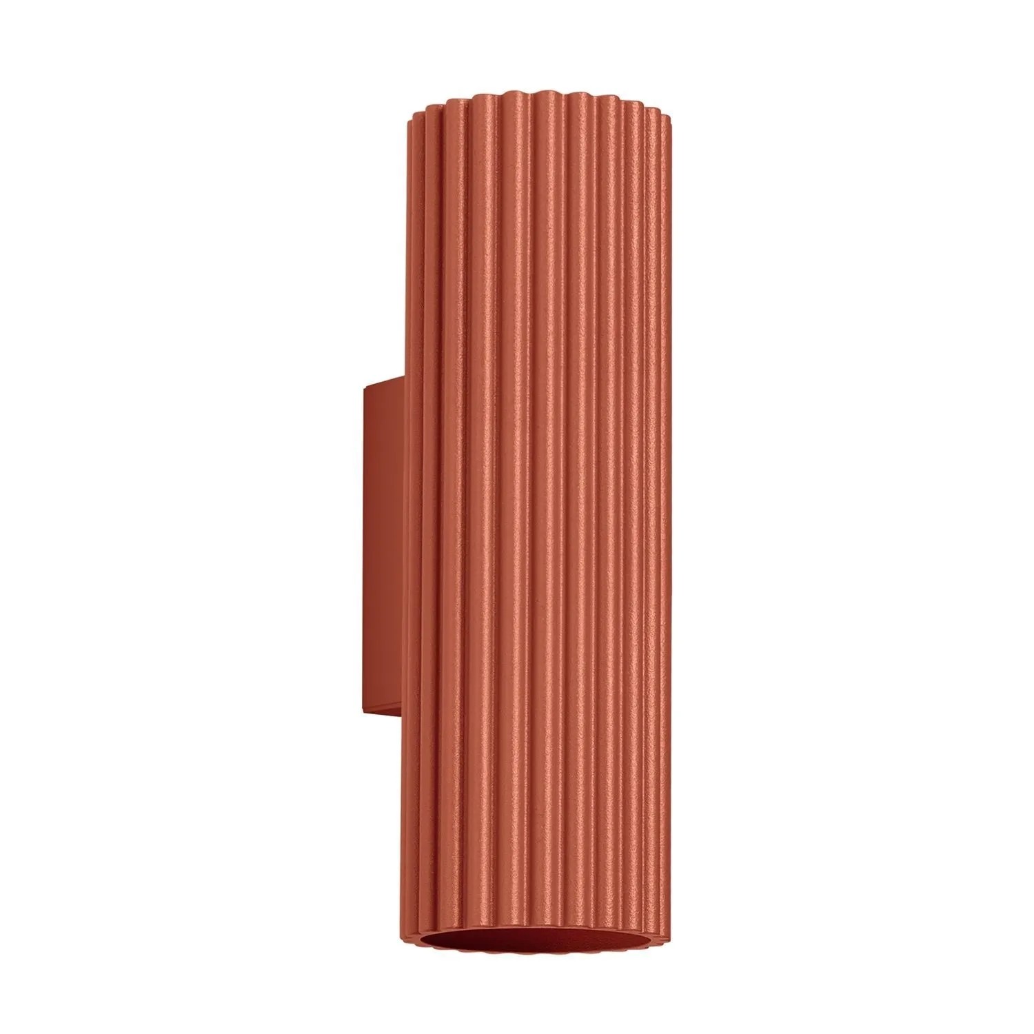 Licht-Erlebnisse Wandlampe Innen Up Down 20 CM Hoch Ockerrot GU10 2-Flammig Aluminium Modern