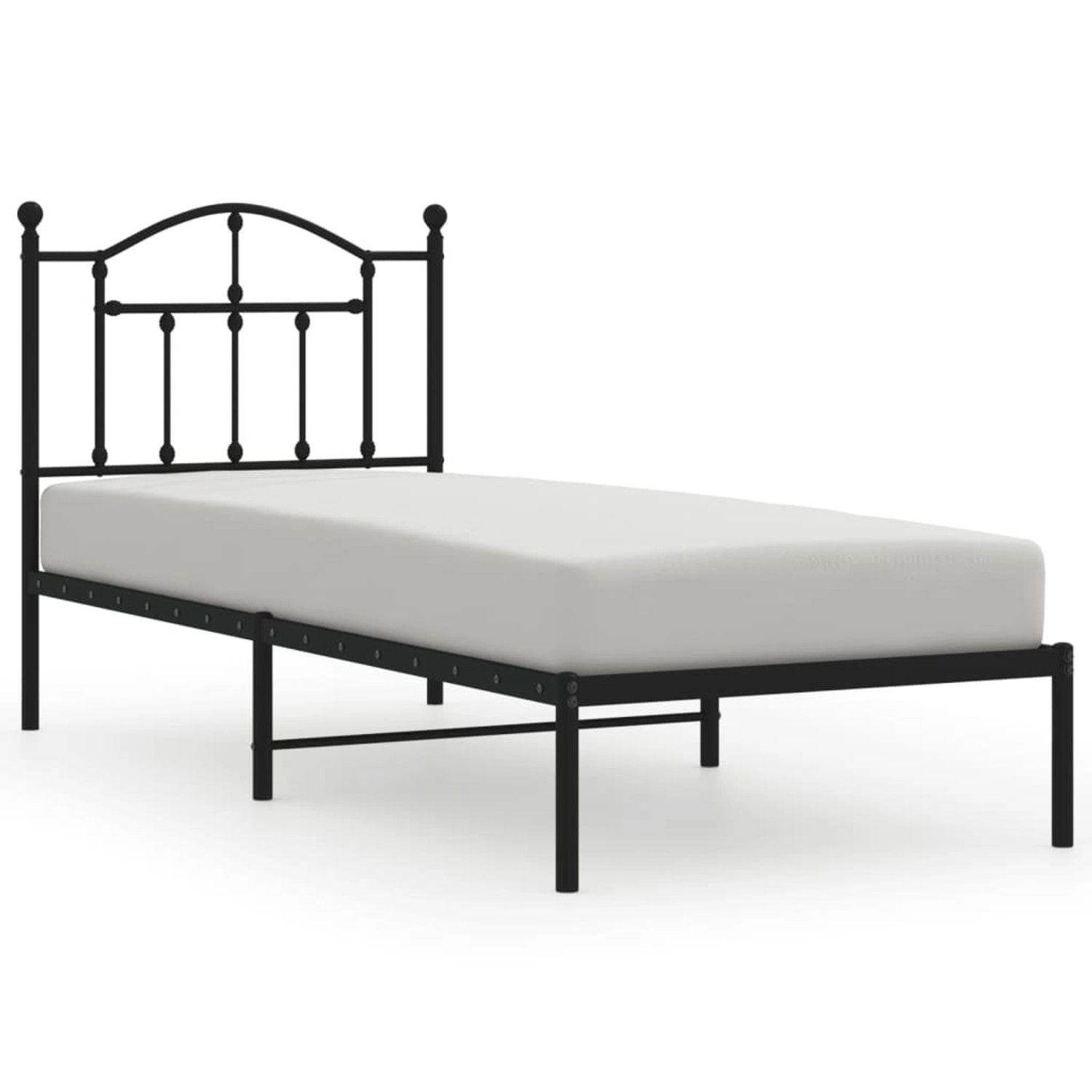 vidaXL Bettgestell mit Kopfteil Metall Schwarz 90x200 cm Modell 61846347 günstig online kaufen