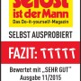 Siegel „selbst ist der Mann“ für Einhell Bohrhammer TC-RH 1600, Ausgabe 11/2015, bewertet mit „SEHR GUT“.