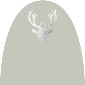 Winterschutz Vlieshaube Hirsch, silber metallic, 110x110cm. Gartenhelfer für Pflanzen.