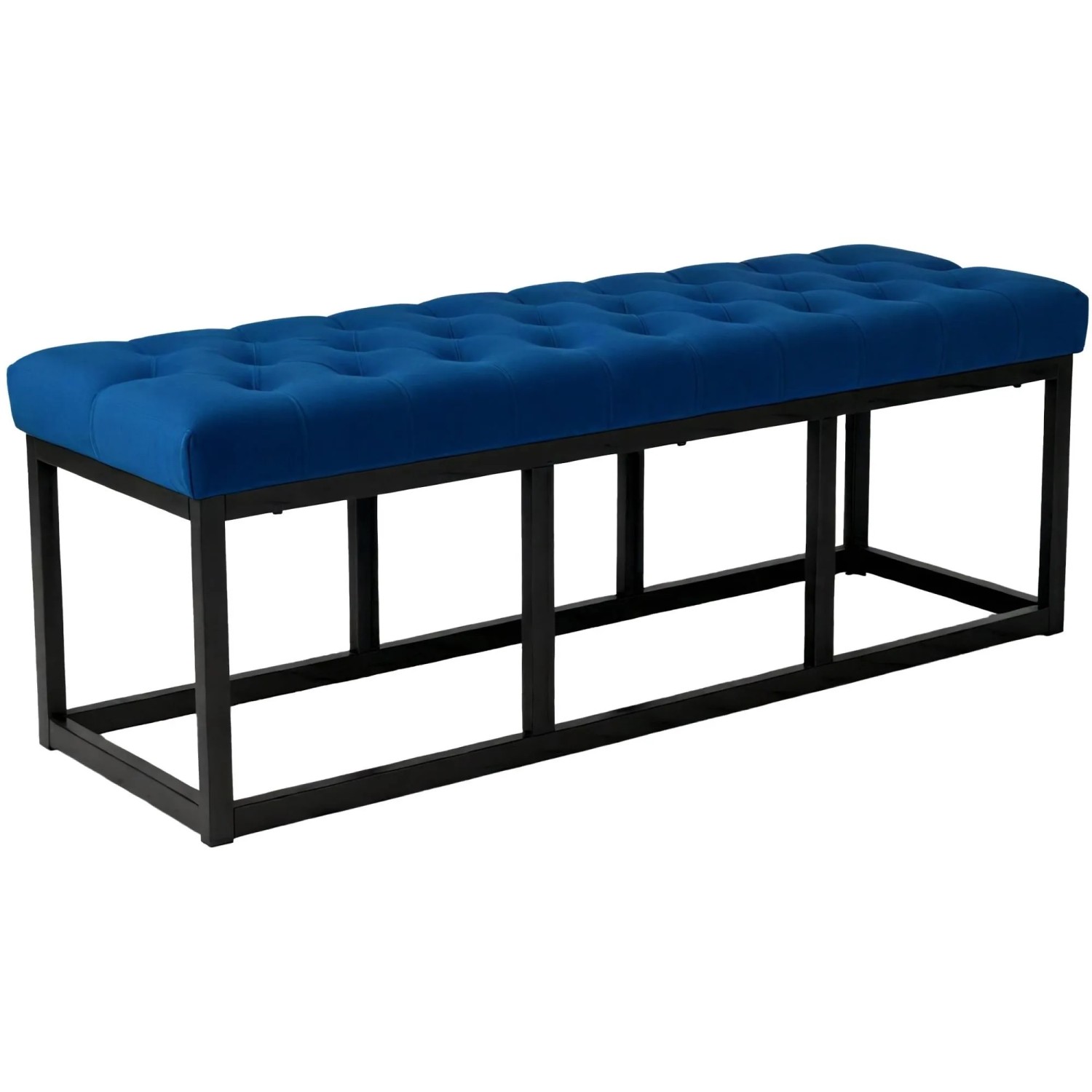 CLP Sitzbank Polson Samt Schwarz blau/120 cm