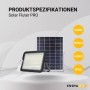 ENOVALITE Solarstrahler PRO 200W 2600lm 6500K Kaltweiß IP65 Außenstrahler Solar Fluter Dämmerungssensor Fernbedienung Schwarz_3