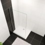 Duschparadies Walk-In Dusche mit Klarglas und verchromtem Rahmen, Seitenwand 80x200cm.