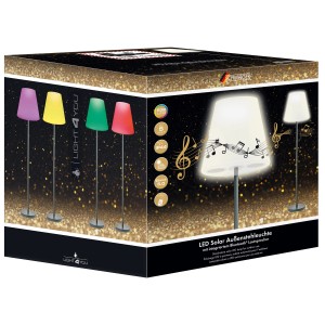 Schwaiger LED-Solar-Außenstehleuchte AUSL0012 m. RGB-Farbwechsel & Lautsprecher