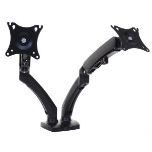 Proregal Monitorhalterung, zweiarmig, schwenkbar, neigbar, drehbar, VESA 75x75/100x100mm, bis 9kg je Arm.