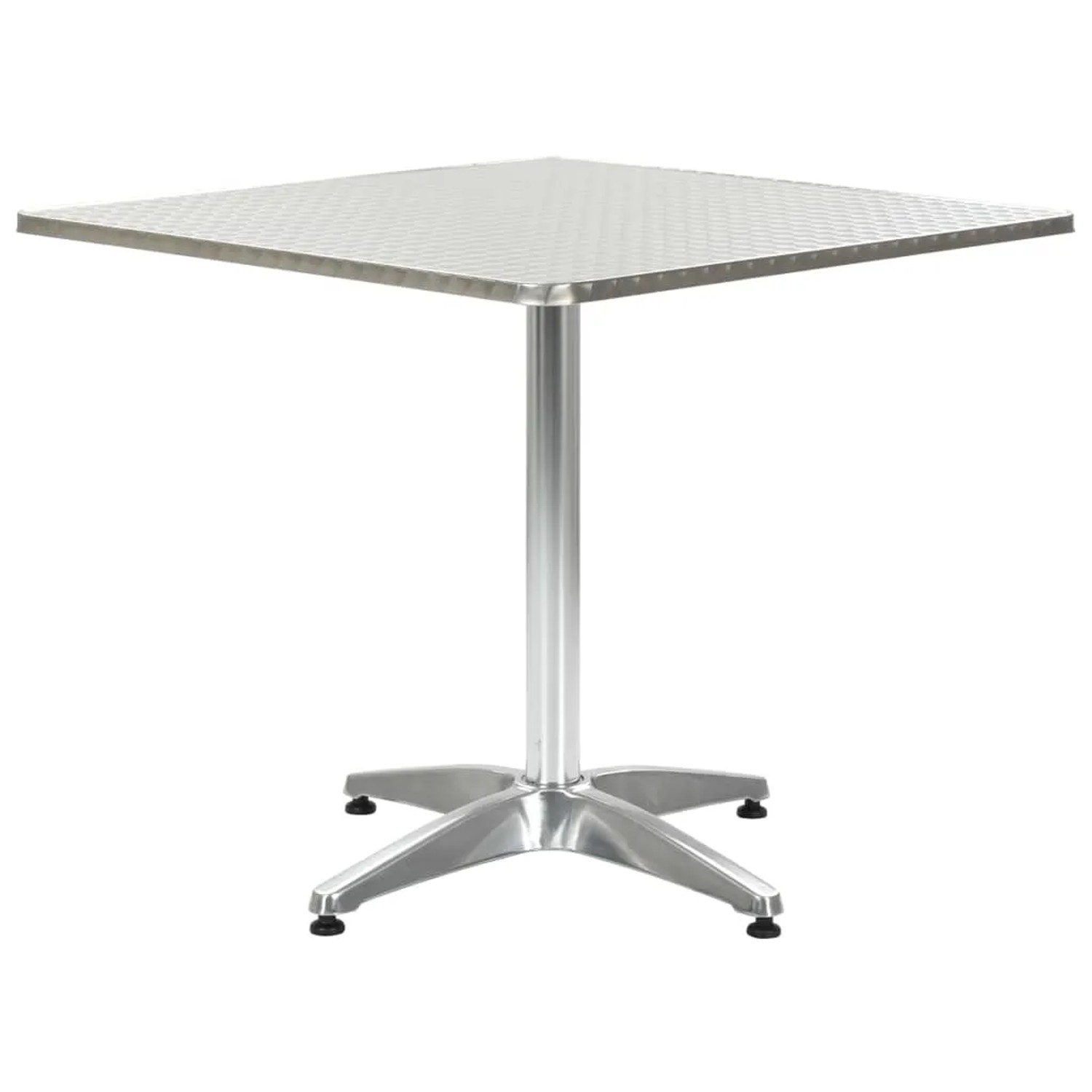 vidaXL Gartentisch Silbern 80x80x70 cm Aluminium 48716