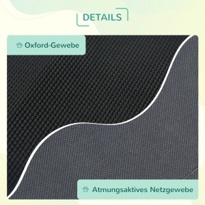 Detailaufnahme: Oxford-Gewebe und atmungsaktives Netzgewebe der PawHut Hundeliege.