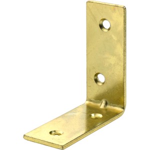 Hettich Stuhlwinkel, 50x50x15 mm, Stahl vermessingt, 4er-Set, Verbindungsbeschlag.