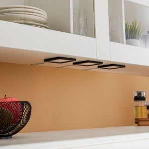 Lindby 3er Set LED Unterschrankleuchten Antony 9934145 Dimmbar Modern in Schwarz 3-flammig Küchenleuchte
