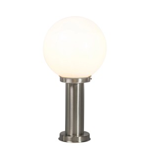 QAZQA Moderne Außenlaterne Stahl Edelstahl 50 cm Sfera