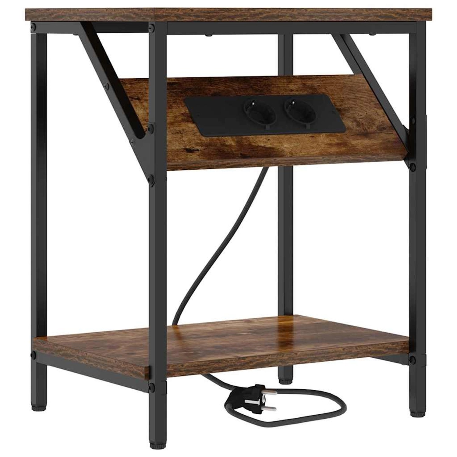 vidaXL Nachttisch Räuchereiche 38 x 30 x 48 cm Holzwerkstoff 859584 günstig online kaufen