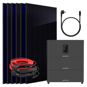 SUNNIVA Balkonkraftwerk 3000W mit Solarspeicher, Wechselrichter und 6 Solarmodulen (Bifazial Fullblack Glas-Glas).