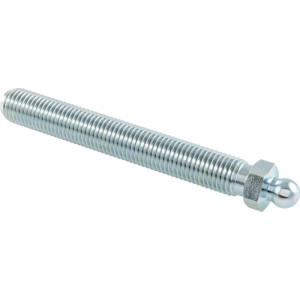 Silberne Fath Gewindestange M16x150 mm aus verzinktem Stahl mit Kugel-15 Gelenk für Sanitärinstallation.