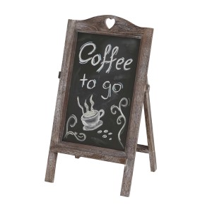 PROREGAL Werbetafel 66x37x27cm Shabby-Look Vintage Braun