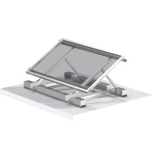 Solar Träger-Set Dreieck zur Montage von PV-Modulen auf Flachdächern.