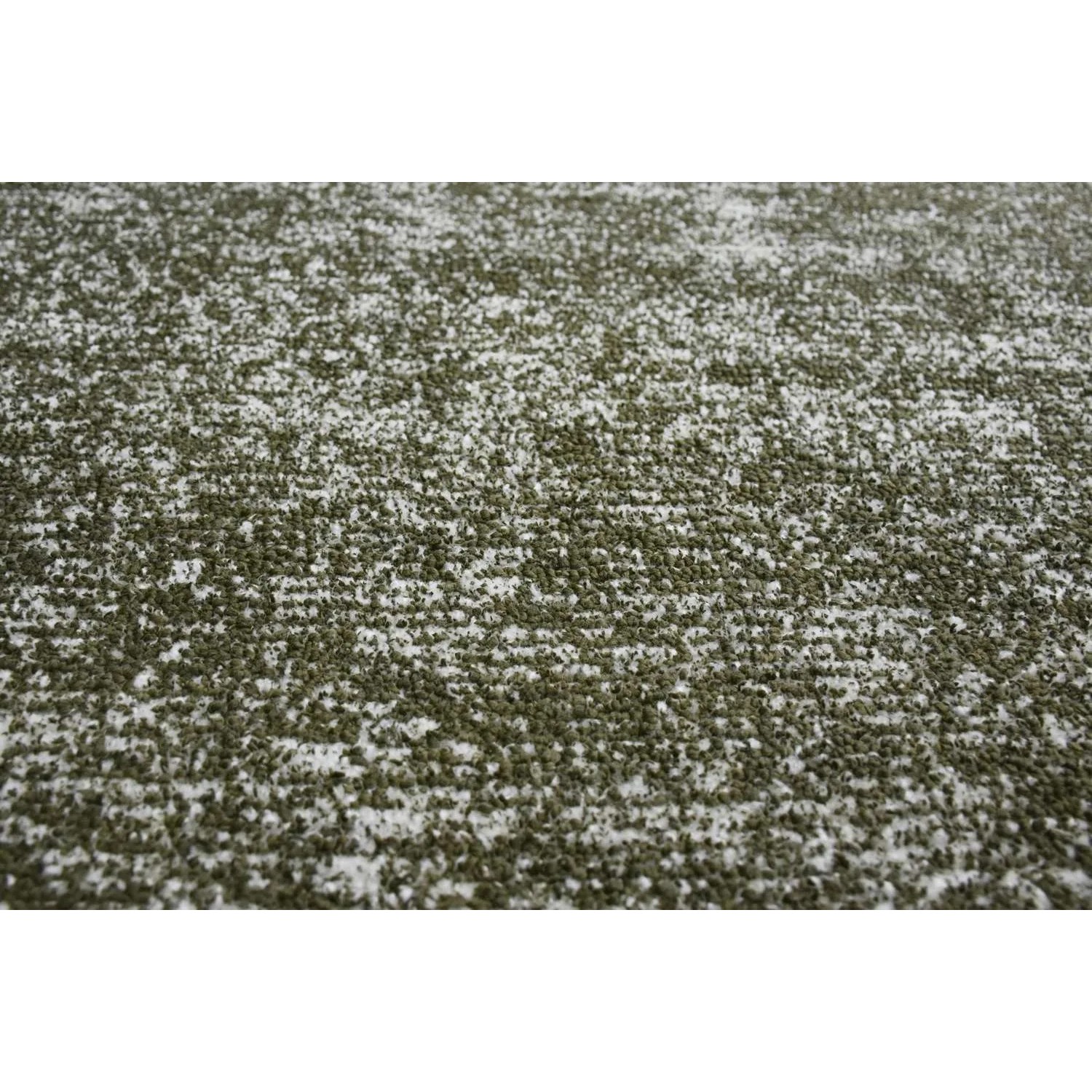 MeGusta Kurzflor Teppich Abril, 160x230 cm, olivgrün im Vintage-Design.