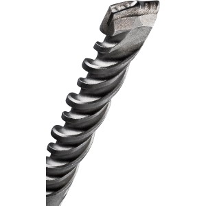 Bosch Hammerbohrer 10mm SDS-plus-5 für Beton, Detailaufnahme der Bohrspitze und Wendel.