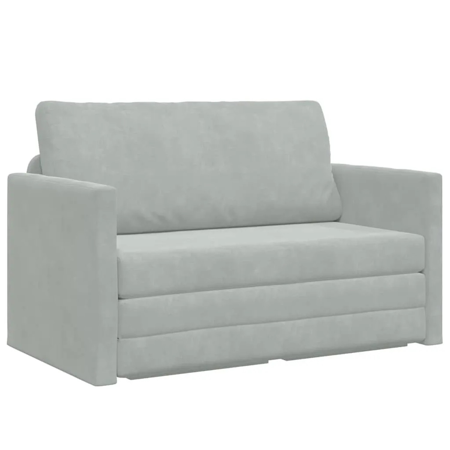 vidaXL Schlafsofa Hellgrau 124 x 204 x 61 cm Samt 4106702 günstig online kaufen