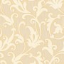 Elegante Textiltapete Creme Gold mit Rankenmuster für Wohn- und Esszimmer.