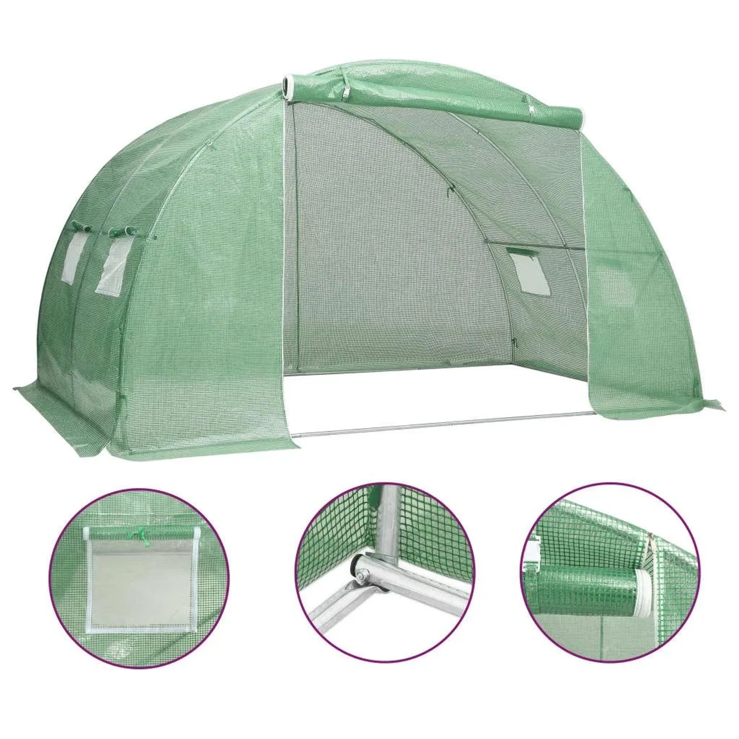 vidaXL Gewächshaus 8 m² 2x4x2 m 48159