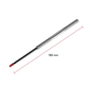 Bauheld Anreißnadel, 180 mm, mit verchromtem Griffstück und Silikon-Schutzkappe. Handwerkzeug für präzise Markierungen.