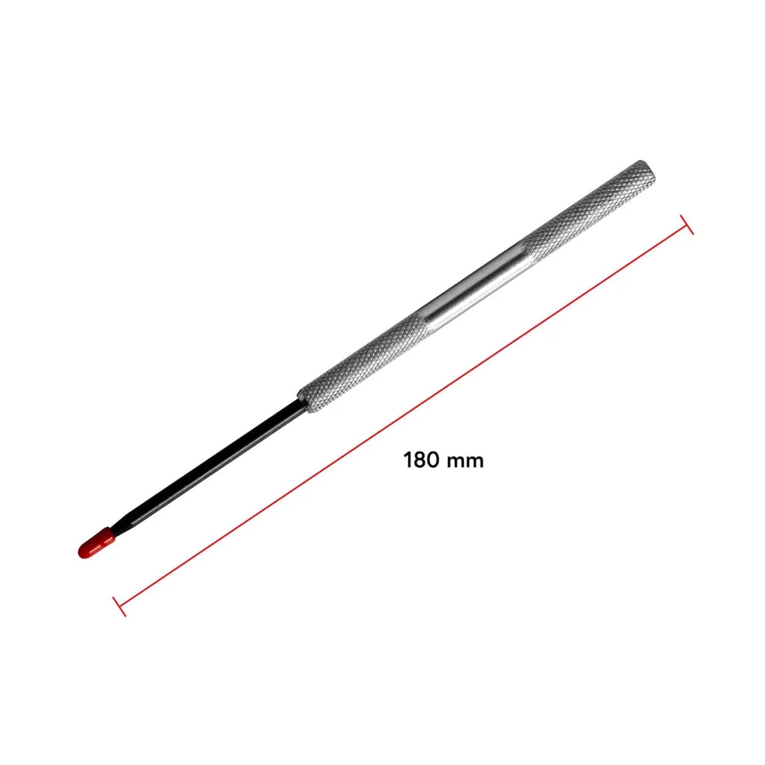 Bauheld Anreißnadel, 180 mm, mit verchromtem Griffstück und Silikon-Schutzkappe. Handwerkzeug für präzise Markierungen.