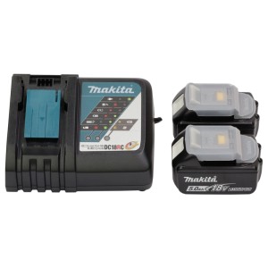 Makita Power Source-Kit 18V mit 2 Akkus (5Ah) und Schnellladegerät.