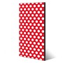 Banjado Magnettafel 37x78cm, rote Magnetwand mit weißen Punkten, inkl. 4 Magnete.
