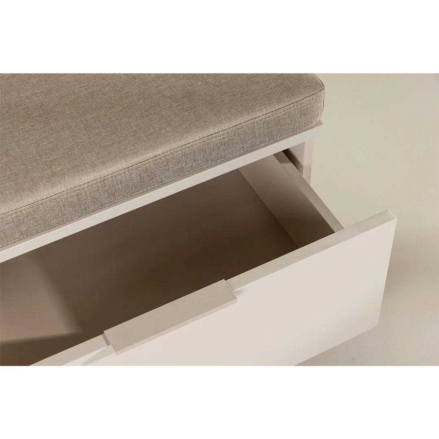 ebuy24 Nice Bank Kissen, beige, mit Schublade. Sitzkissen für Gartenbank, Auflagen.