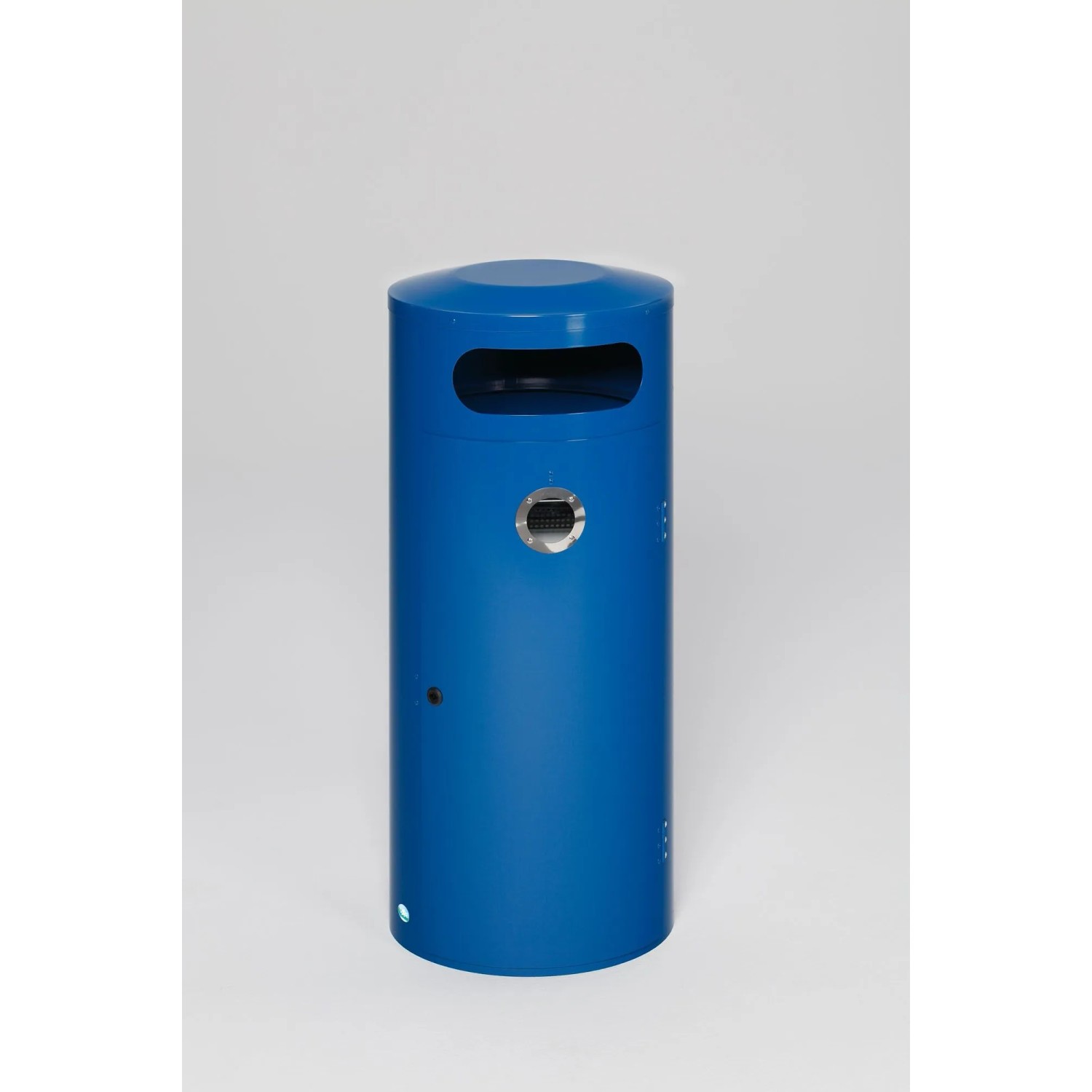 PROREGAL Kombiascher Mit Einflügeltür Ascher Innen 90 Liter HxBxT 124,5 x 42 x 42 cm Verzinkter Stahl Blau