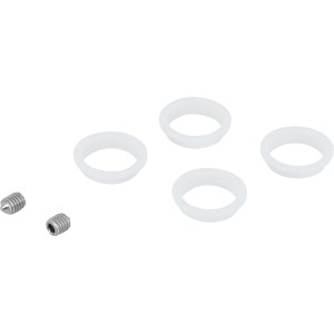 AnsaPro Türdrücker Führungsringe Set, 6-teilig, Kunststoff, weiß. Zubehör für Türbeschläge.