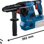 Bosch Professional Akku-Bohrhammer GBH 18V-28 CF mit L-Boxx, Zusatzhandgriff und Tiefenanschlag.