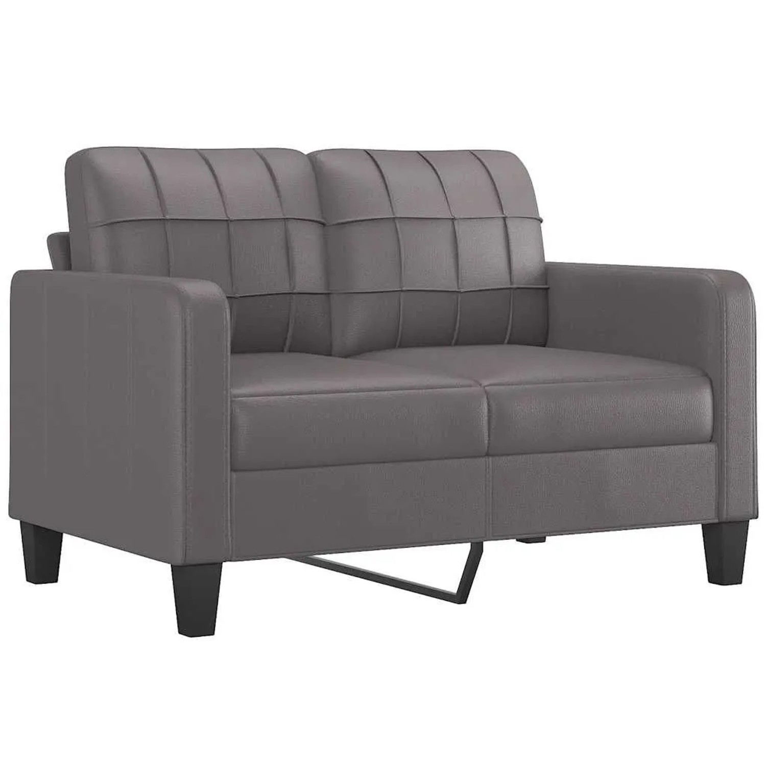 vidaXL 2-Sitzer-Sofa Grau 120 cm Kunstleder 359114 günstig online kaufen