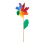 Relaxdays Windrad Holz Bunt 2er Set 47,5 cm x 18 cm x 10 cm
