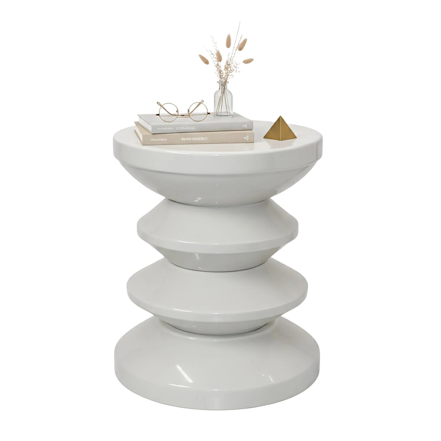 Relaxdays Beistelltisch Eisen Hellgrau Multifunktional Belastbar 25 kg 46 cm x 35 cm