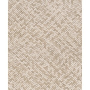 Marburg Vliestapete Botanica mit Fischgrätenmuster in Hellbeige.