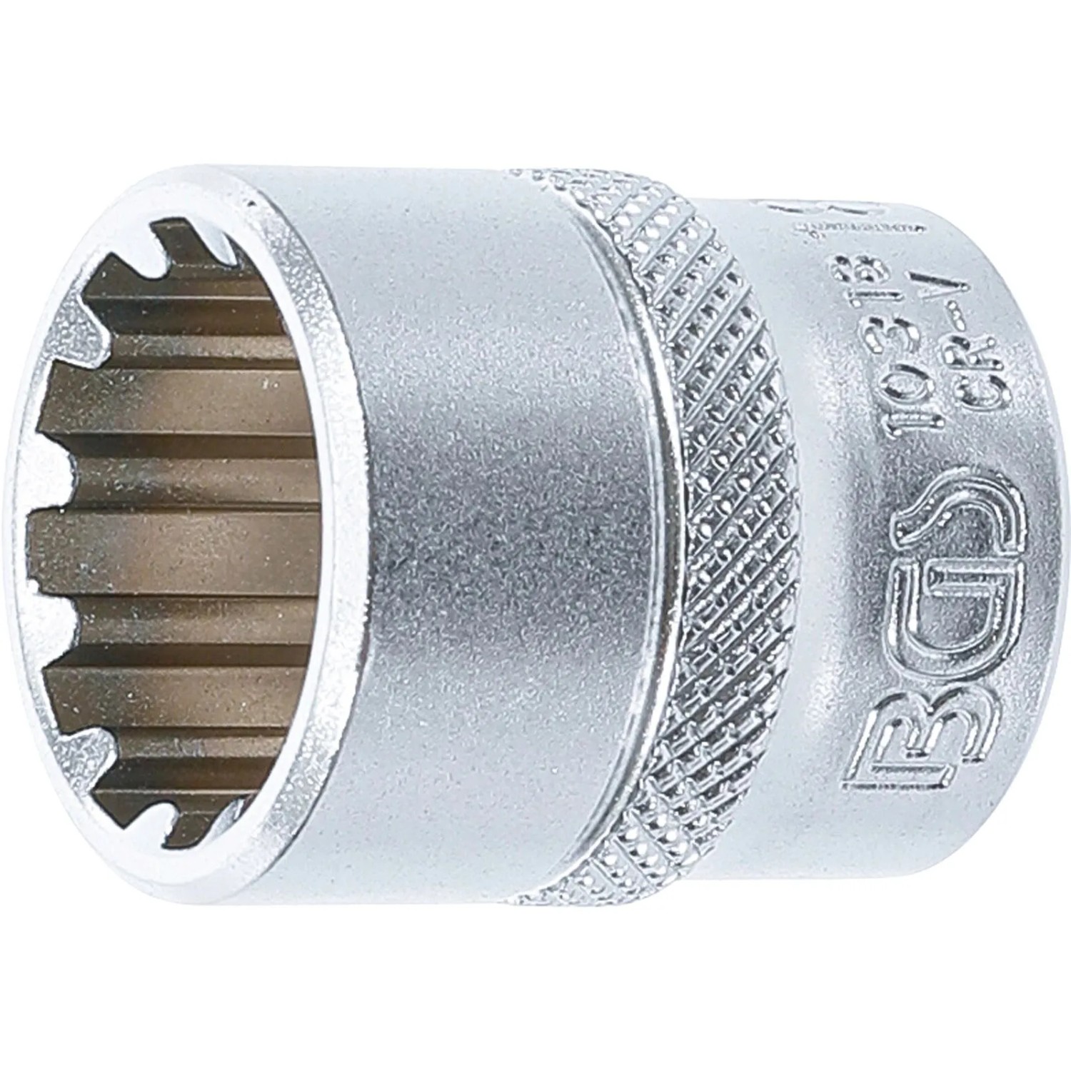 BGS Steckschlüssel Einsatz Gear Lock Antrieb Innenvierkant 10 Mm  3 8 Zoll  SW 18 Mm 10318